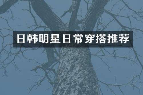日韩明星日常穿搭推荐