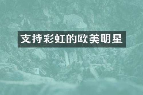 支持彩虹的欧美明星