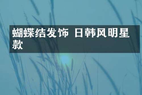 蝴蝶结发饰 日韩风明星同款