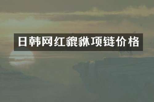日韩网红貔貅项链价格