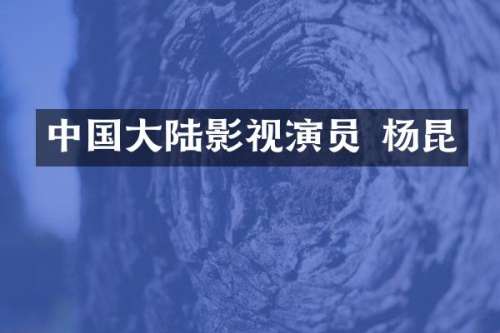 中国大陆影视演员 杨昆
