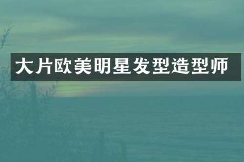 大片欧美明星发型造型师
