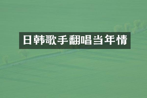 日韩歌手翻唱当年情