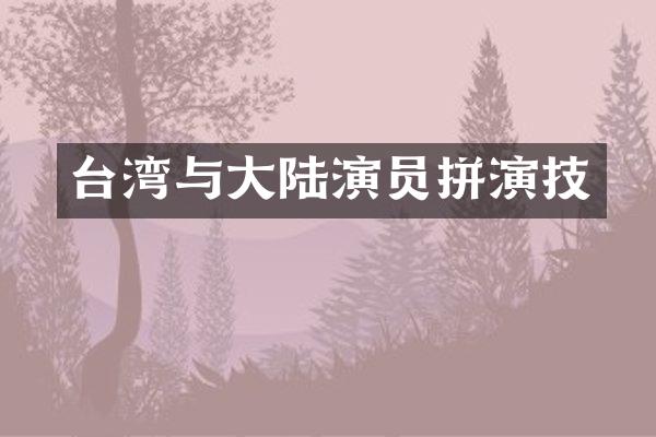 台湾与大陆演员拼演技