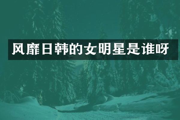 风靡日韩的女明星是谁呀