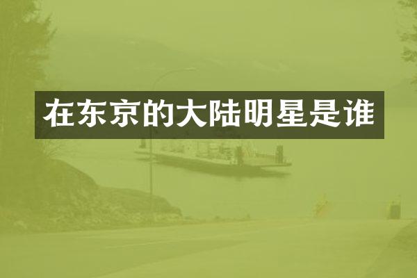 在东京的大陆明星是谁