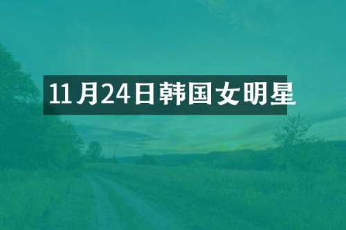 11月24日韩国女明星