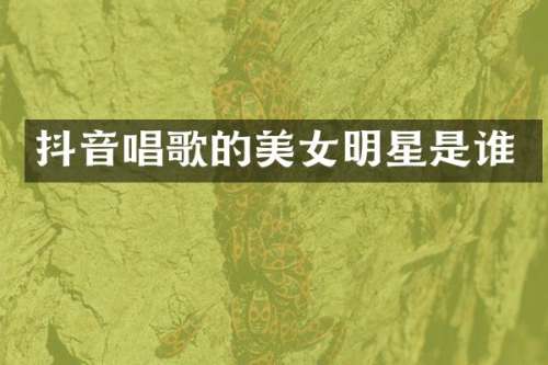 抖音唱歌的明星是谁