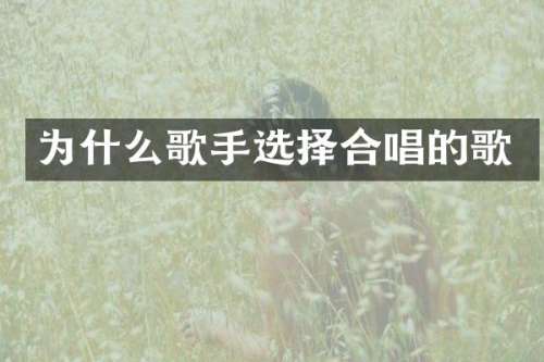 为什么歌手选择合唱的歌