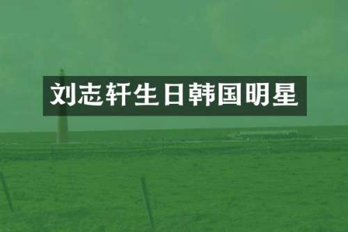 刘志轩生日韩国明星