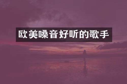 欧美嗓音好听的歌手