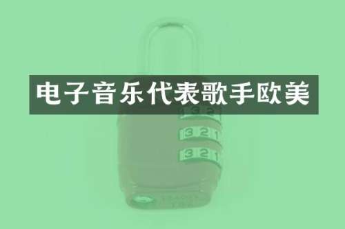 电子音乐代表歌手欧美