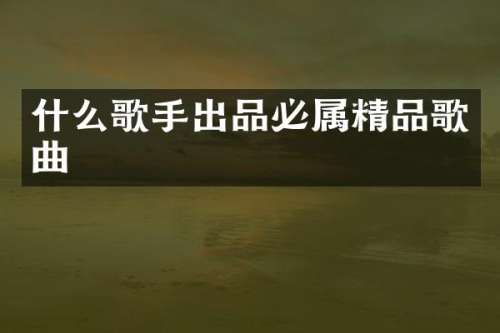 什么歌手出品必属精品歌曲