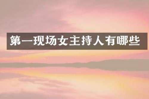 第一现场女主持人有哪些