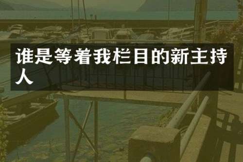 谁是等着我栏目的新主持人