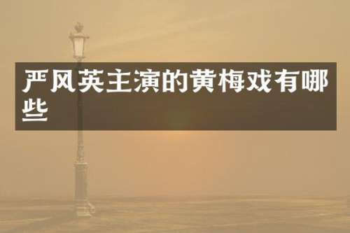 严风英主演的黄梅戏有哪些