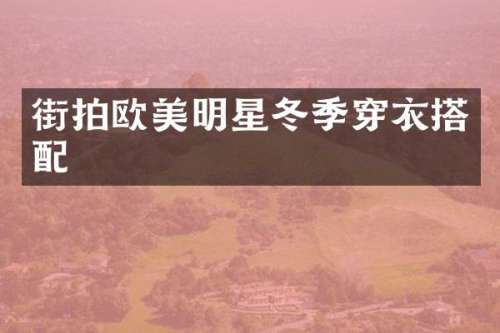 街拍欧美明星冬季穿衣搭配