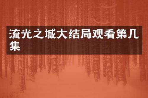 流光之城大结局观看第几集