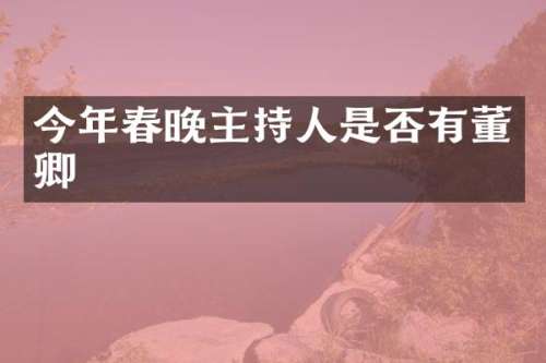 今年主持人是否有董卿