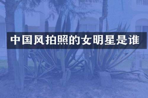 中国风拍照的女明星是谁