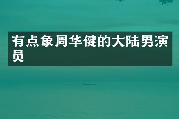有点象周华健的大陆男演员