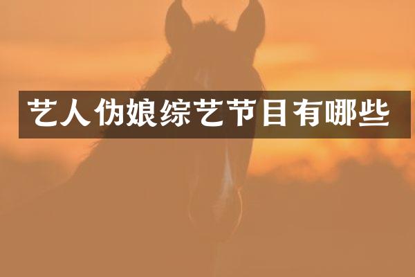 艺人伪娘综艺节目有哪些