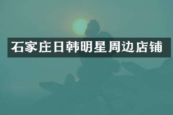 石家庄日韩明星周边店铺