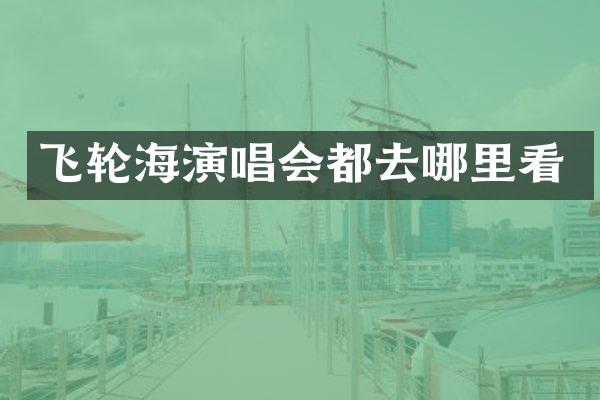 飞轮海演唱会都去哪里看