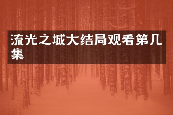 流光之城大结局观看第几集