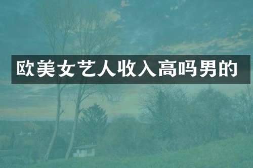 欧艺人收入高吗男的