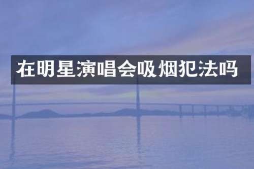 在明星演唱会吸烟犯法吗