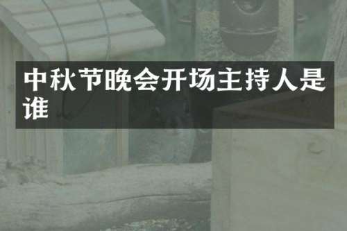 中秋节晚会开场主持人是谁