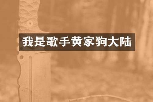 我是歌手黄家驹大陆