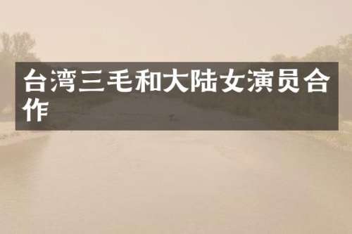 台湾三毛和大陆女演员合作