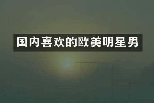 国内喜欢的欧美明星男