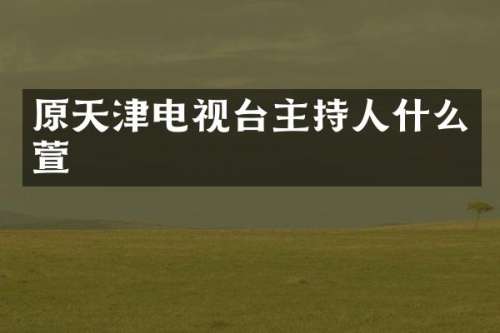 原天津电视台主持人什么萱