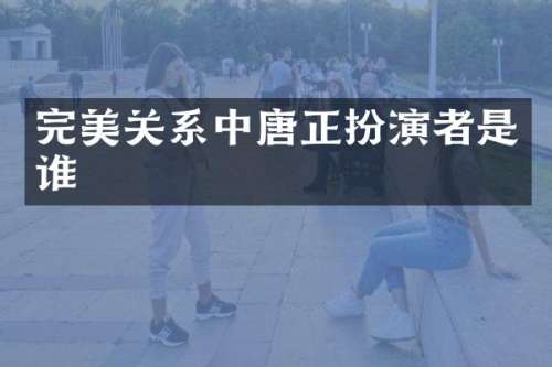 完美关系中唐正扮演者是谁
