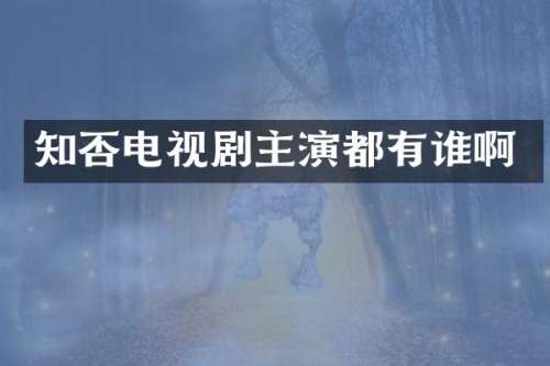 知否电视剧主演都有谁啊