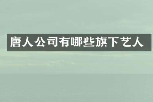 唐人公司有哪些旗下艺人