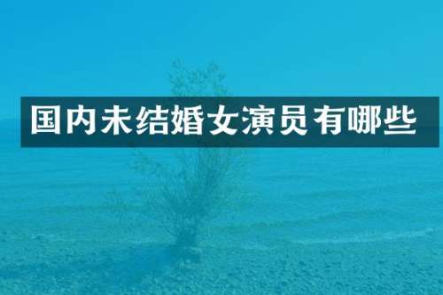 国内未结婚女演员有哪些
