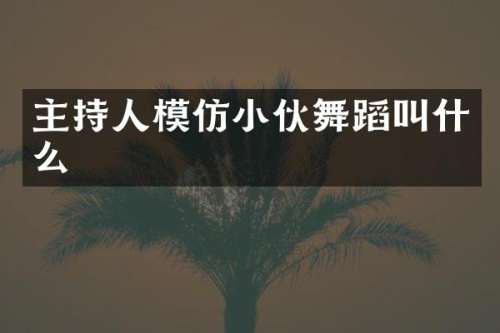 主持人模仿小伙舞蹈叫什么