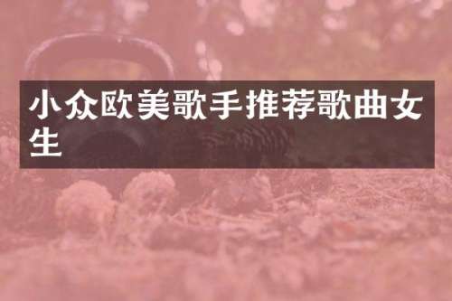 小众欧美歌手推荐歌曲女生