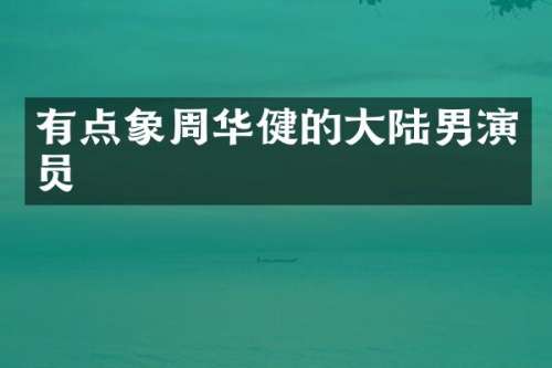 有点象周华健的大陆男演员