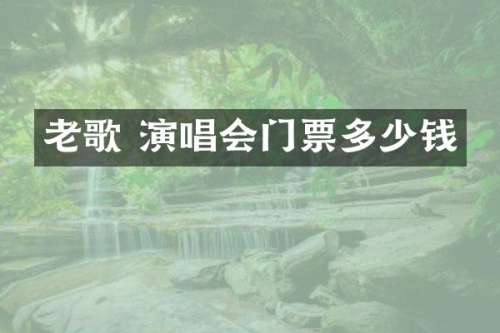 老歌 演唱会门票多少钱