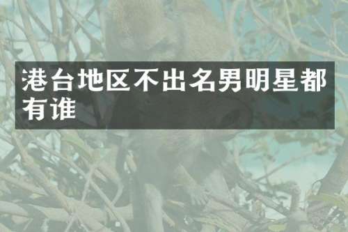 港台地区不出名男明星都有谁