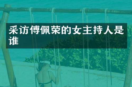 采访傅佩荣的女主持人是谁