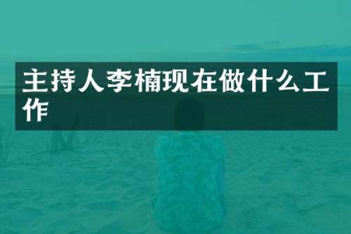 主持人李楠现在做什么工作