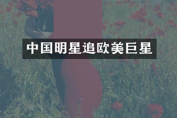 中国明星追欧美巨星