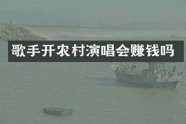 歌手开农村演唱会赚钱吗
