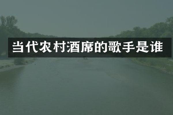 当代农村酒席的歌手是谁